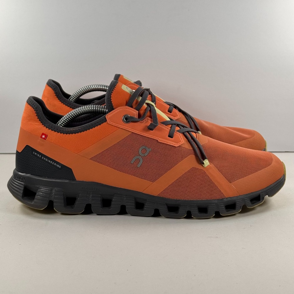 On Cloud X 3 AD Men's Road Running Shoes Orange Black 3MD30321519 Size 10.5